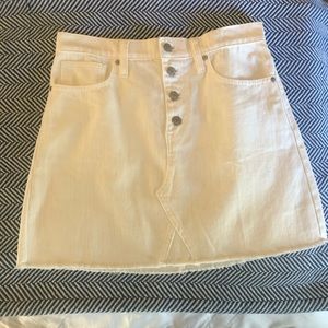Madewell White Jean skirt 28